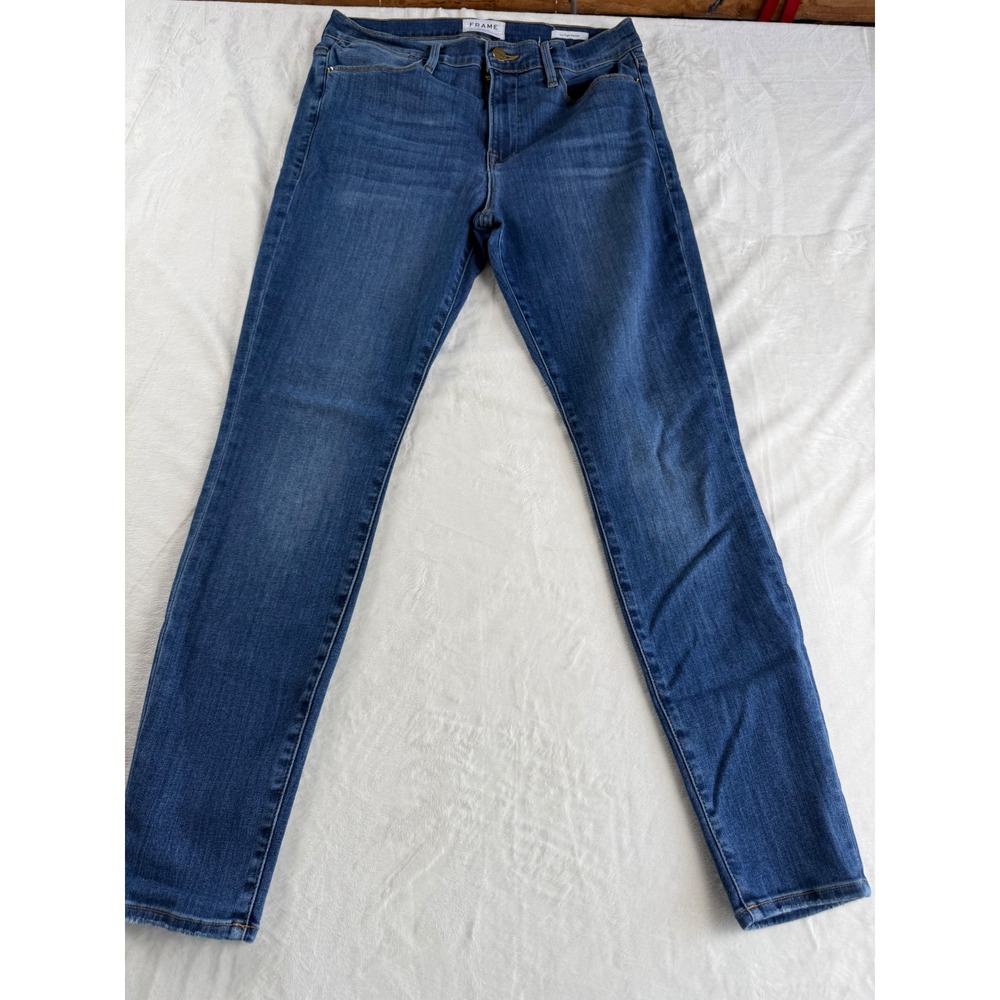 FRAME Le‎ High Skinny Jeans Womens 30 Blue Denim High Rise Skinny Leg